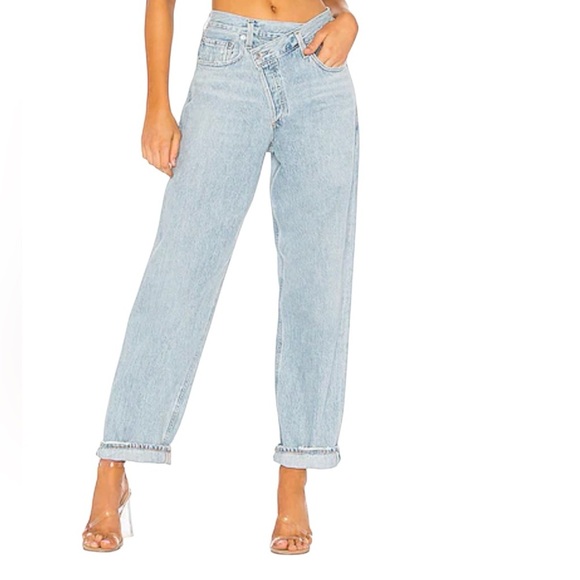 Agolde Denim - AGOLDE - Criss Cross Upsized Jeans Suburbia Light Wash Sz 23